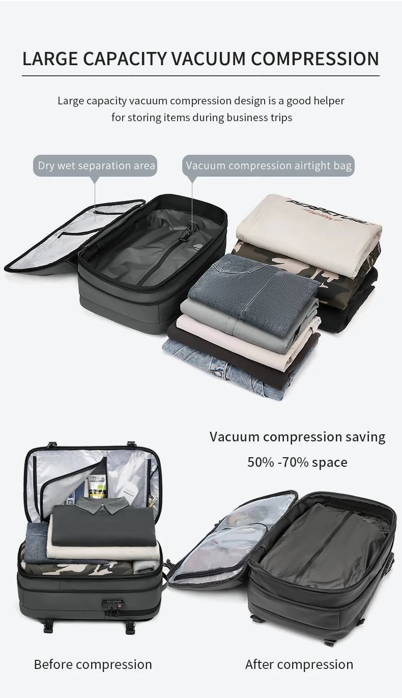 INFEYLAY 17" Vacuum Compression Travel Backpack
